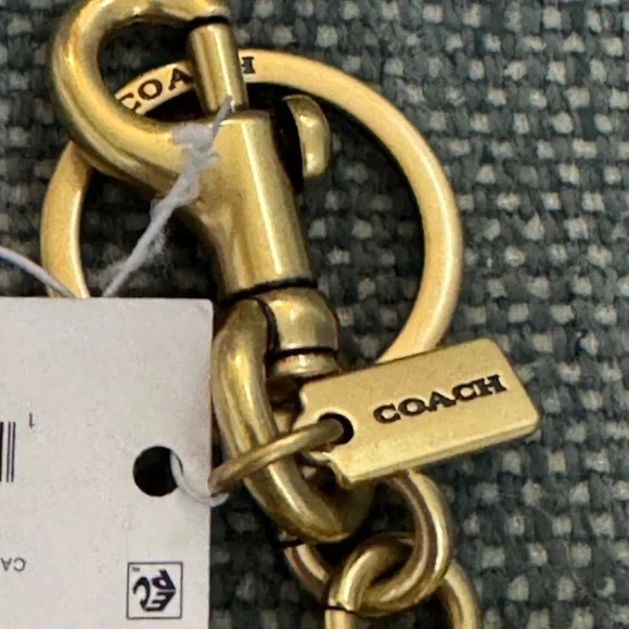 Coach Yellow Stegosaurus Dinosaur charm keychain - Picture 3 of 4